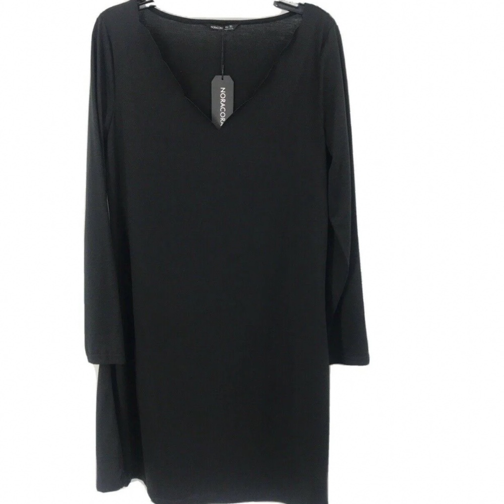NEW NORACORA WOMEN’S SIZE M  LONG SLEEVE BLACK DRESS